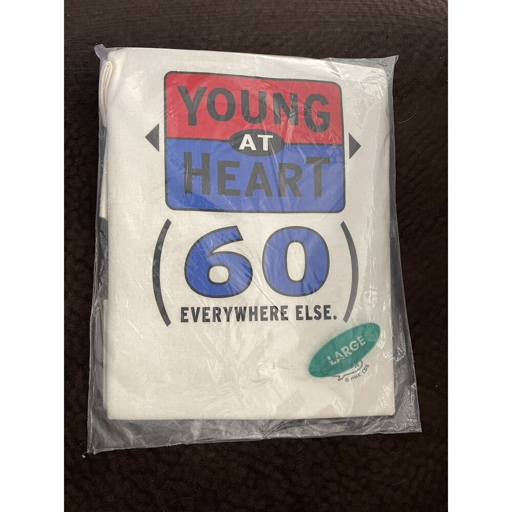 Vintage Shoebox Hallmark Tshirt Young At Heart 60 Everywhere Else 60th Birthday